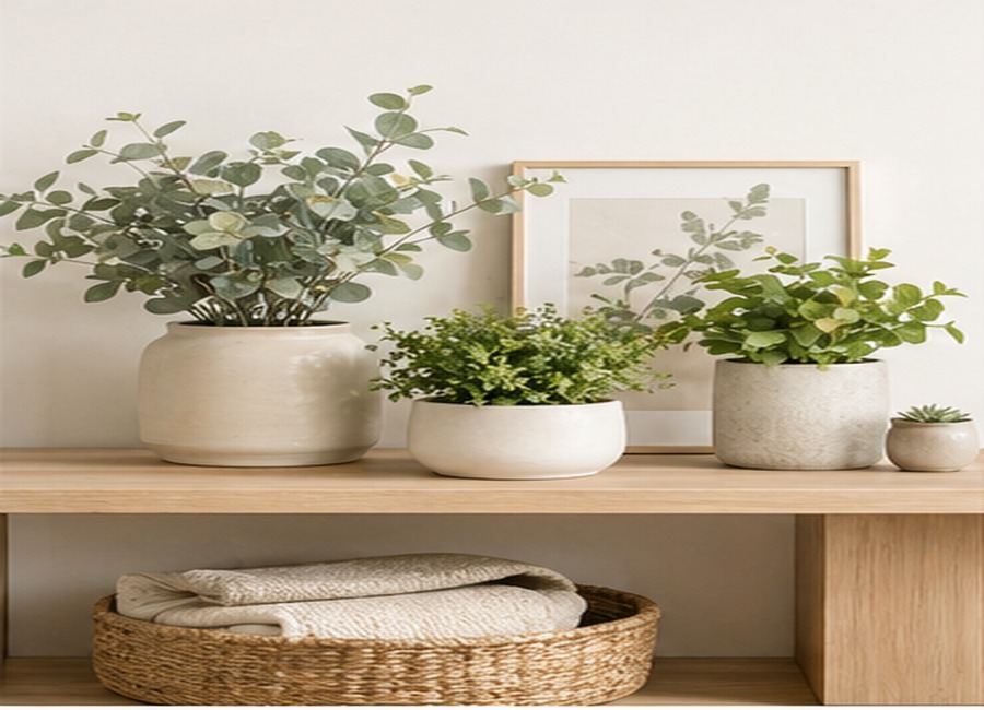 Bathroom Faux Plants